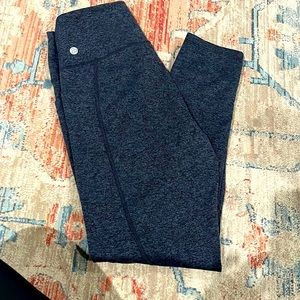 Zella 7/8 leggings - never worn- size small; high waist - navy/charcoal
